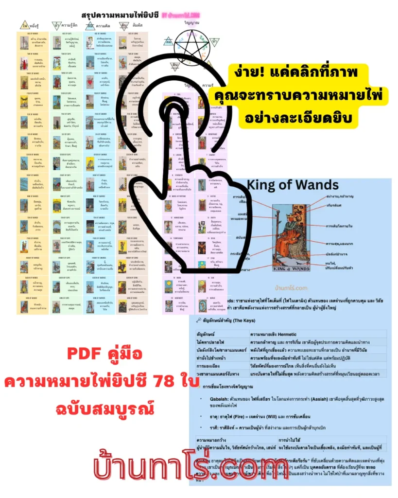 PDF คู่มือความหมายไพ่ยิปซี 78 ใบ ฉบับสมบูรณ์ บ้านทาโร่.com